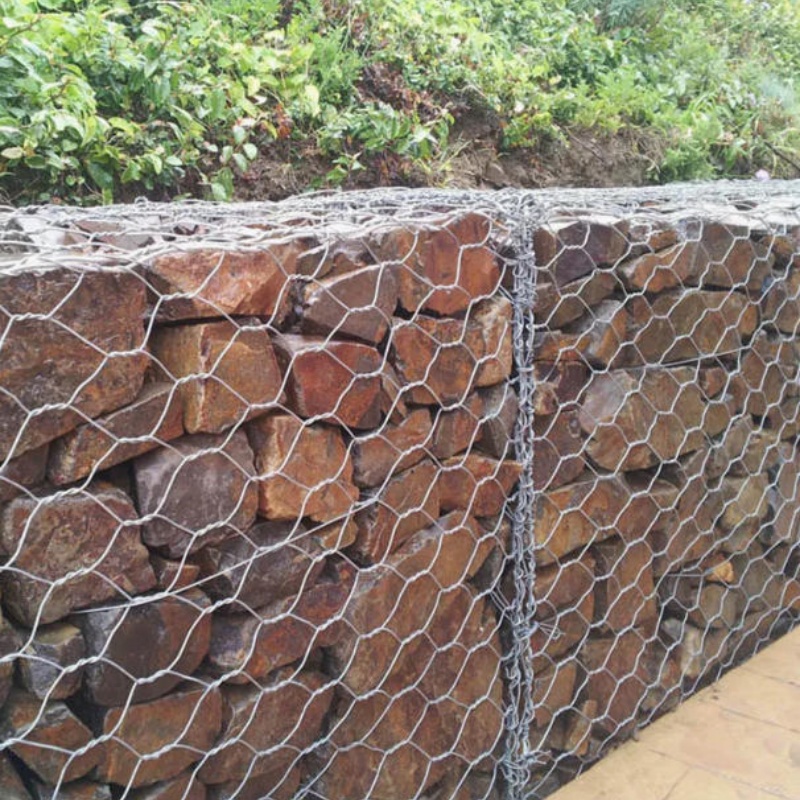 Woven Gabion Basket for Road Slope Repair After Heavy Rain